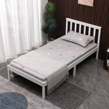 WestWood Wood Single Bed No Footboard White