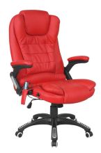 WestWood Leather 6 Point Massage Office Chair Red