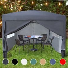 BIRCHTREE Pop Up Gazebo 3X3M Grey