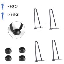 WestWood 4PCS Hairpin Metal Leg 12 inch Black