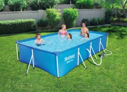 BestWay Steel Pro Frame Swimming Pool Set Rectangular 13'1" x 6'11" x 32" 56424