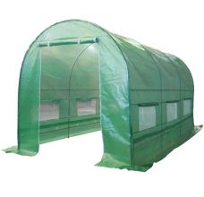 BIRCHTREE 4M (L) x 2M (W) x 2M (H) Polytunnel Greenhouse Pollytunnel Galvanised Frame