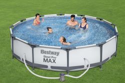 BestWay Steel Pro Frame Swimming Pool Set Round 12ft x 30inch BW56416