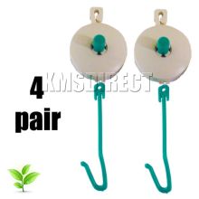 Grow Tent Easy Roller Hangers White 4 Pairs