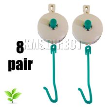 Grow Tent Easy Roller Hangers White 8 Pairs