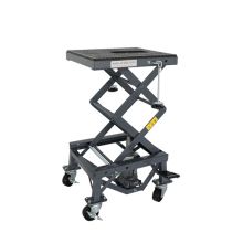 SwitZer Hydraulic Motorbike Scissor Lift with Wheels 300lbs Grey