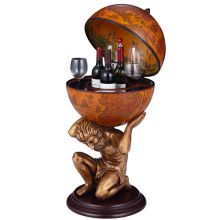 WestWood Globe Shaped Mini Bar 420MM Brown