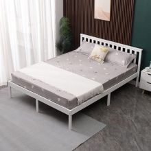 WestWood Wood King Bed No Footboard White