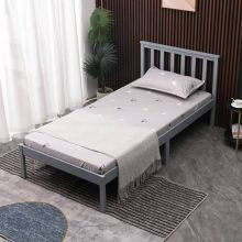 WestWood Wood Single Bed No Footboard Grey