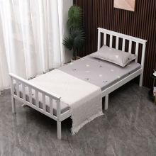 WestWood Wood Single Bed With Footboard White