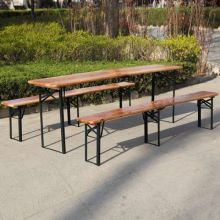BIRCHTREE 3PCS Folding Beer Table Set 220cm Natural