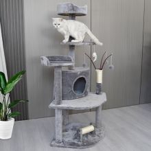 FoxHunter 62" Cat Tree CAT002 Light Grey