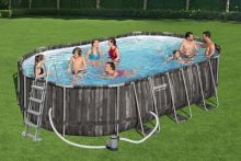 BestWay Power Steel 20' x 12' x 48" Oval Swimming Pool Set 5611R
