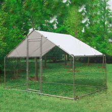 Chicken Run Cage 3X2X2M CRC01 Metal Hammered Silver